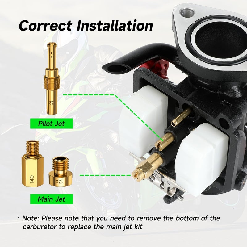 XIKOBY 40PCS Carburetor Main Jet Slow Pilot Jet Kit Compatible with Keihin PE PWK CVK OKO KOSO Polini Carb Dirt Bike ATV Quad 4 Wheeler Go Kart, Include 30PCS Main Jet and 10PCS Pilot Jet Accessories - Image 2